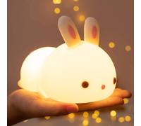 Veilleuse Lapin Led 2025 - Bébé Enfant Rechargeable Usb Tactile - Nuit