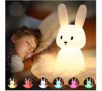 Veilleuse Lapin Tactile 7 Couleurs - USB Rechargeable - Décoration Chambre Enfant