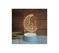 Veilleuse LED 3D Ours de la lune DY-50