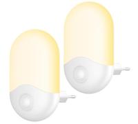 Veilleuse LED Automatique avec Capteur Crépusculaire Nuit pour Bébé Enfants | S'allume au crépuscule, s'éteint à l'aube. Lumière 3000K non éblouissante. Pour couloir, escalier, cuisine, salle de bain.