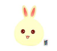 Veilleuse Led En Forme De Lapin Avec Télécommande Et Touche Tactile, Luminaire Décoratif D'Intérieur, Idéal Pour La Chambre D'Un Enfant, Idéal Pour La Chambre D'Un Bébé