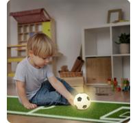 Veilleuse LED en silicone Football, blanc/noir