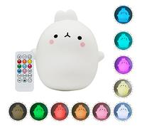 Veilleuse LED en silicone respectueuse de l'environnement - 10 couleurs - Rechargeable par USB - Pour petite amie, adulte, enfant, bébé, enfant - Chambre à coucher et chambre d'enfant (lapin)