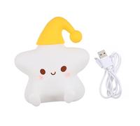 Veilleuse LED Étoile Pat en Silicone pour Chambre D'garçon et Filles | Intensité Réglable, Capteur Tactile, Batterie 1200 Mah, Blanc, pour Dortoir et Maison
