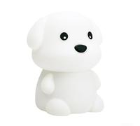 Veilleuse LED intelligente avec reconnaissance vocale et assistant AI Caractéristiques pour la décoration intérieure Forme de chien Couleur blanche Matériau ABS Taille compacte (chien)