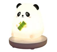 Veilleuse LED MasYosh Kawaii Panda, Lampe de Chevet Silicone Allaitement pour Bébé, Chambre d'Enfant, Blanc