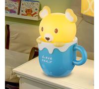 Veilleuse LED ours jaune lampe de table chambre d'enfant lampe d'enfant ours brun, 4x 0,2 watt, H x 19,5 x 11,5 cm