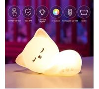 Veilleuse LED Souple Chat Lampe de Chevet Mulit Couleur Changement USB pour Chambre à Coucher Chambre d'enfant Salon