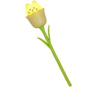 Veilleuse LED tulipe en silicone rechargeable par USB, intensité variable, contrôle tactile, col flexible pour chambre d'enfant, chambre d'enfant, rose, 22 cm (jaune)