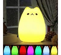Veilleuse Led, Veilleuse Led Chat En Silicone, Veilleuse Portable Pour Bébé, Veilleuse Pour Enfants Avec 7 Couleurs