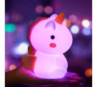 Veilleuse Licorne Enfant, Veilleuse Bébé 8 Couleurs Et 3 Niveaux De Luminosité Veilleuse Licorne Fille, 8 Heures De Lumière Forte Rechargeable Veilleuse Enfant, Cadeau Licorne pour Filles Deco Chambre