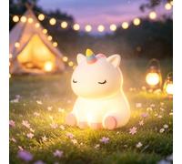 Veilleuse Licorne pour Enfants - Lampe de chevet LED en silicone à intensité variable, rechargeable, tactile et douce, décoration de chevet mignonne pour filles, garçons, tout-petits et femmes