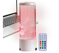 Veilleuse méduse - Lampe d'ambiance LED à changement de couleur avec télécommande, méduse flottante silencieuse pour chambre à coucher, bureau, salon, affichage à effet LED multicolore