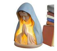 Veilleuse Mère Marie - Lampe LED spirituelle pour prière de chambre à coucher | Statue lumineuse douce avec capteur tactile, décoration religieuse pour maison fidèle ou 8,5 x 13,5 x 8,5 cm
