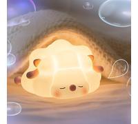 Veilleuse mignonne en forme de mouton endormi pour enfants - Silicone de qualité alimentaire, charge de type C, modes commutables par pétrissage - Idéal pour les chambres de bébés et d'enfants