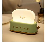Veilleuse mignonne - Lampe toast pour enfants - Rechargeable USB - Avec minuteur - Lampe de chevet portable