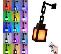 Veilleuse murale Pixelated - 16 couleurs - Avec télécommande et variateur d'intensité- Lampe murale pour enfants- Lampe de chevet 3D- Pour chambre à coucher, camping, cadeau pour les joueurs