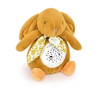 Doudou et Compagnie Veilleuse musicale Lapin DC4205 Projection d'étoiles Mélodies Ocre 24 cm