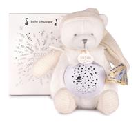 Veilleuse musicale projection d'étoiles ours blanc
