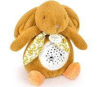 Doudou et Compagnie Veilleuse musicale Lapin DC4205 Projection d'étoiles Mélodies Ocre 24 cm