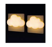 Veilleuse - Nuage - Lot de 2 - LED Économie d'énergie - Capteur crépusculaire - Décoration enfantine