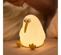 Veilleuse oiseau mignon, gradation tactile, lampe de chevet pour chambre d'enfant, lampe de bureau, trois niveaux de luminosité, rechargeable par USB, cadeau de décoration oiseau Taille UniqueSilicone