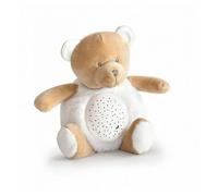 DOUDOU ET COMPAGNIE - Veilleuse Peluche Ours Musicale et Lumineuse pour Enfant - Avec 3 Lumières - Taille 20 cm - Collection Unicef - Marron Doux - Idée Cadeau Dès La Naissance - DC3692