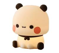Veilleuse P-cingsia pour enfants pour bu-bu du-du Veilleuse LED en forme de panda, 3 modes à intensité variable, lampe de chambre d'enfant, lampe de chevet (blanc, 8,5 x 7,5 x 10 cm)