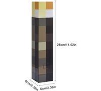 Veilleuse Portable ,LED Lampe ,USB rechargeable ,Minecraft torch 11.5 pouces Brownstone brune G