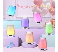 Veilleuse pour enfants avec réveil lumineux, variateur, app, couleurs RGB et 14 sons White Noise