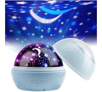 Veilleuse Pour Enfants, Projecteur D'étoiles Rotatif, 8 Modes De Couleur, Projecteur Pour Anniversaire De Bébé, Réveillon De Noël - Bleu