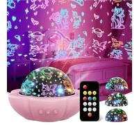 Veilleuse pour enfants, veilleuse licorne pour fille, projecteur d'étoiles pour chambre à coucher, lumières sensorielles rotatives à 360° avec plusieurs couleurs, décoration de Noël et d'anniversaire