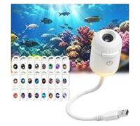 Veilleuse Projecteur 2 En 1 Holographique Hd Smart Dynamic 5d | Plug and Play Hd Star Projector, Projecteur Ciel Étoiles et Océan Rotatif 360°Lune Usb Pour Plafond(Avec 24 Films)