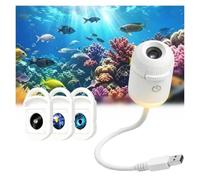 Veilleuse Projecteur 2 En 1 Holographique Hd Smart Dynamic 5d | Plug and Play Hd Star Projector, Projecteur Ciel Étoiles et Océan Rotatif 360°Lune Usb Pour Plafond(Avec 3 Films)
