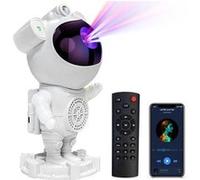 Veilleuse projecteur Astronaute LED - Ciel Etoile Galaxie Nébuleuse - KINGCENTON - Haut-parleur Bluetooth - télécommande -Blanc Blanc G