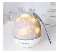 Veilleuse Projecteur Bébé - Bluetooth - 360°Rotation - 8 Chansons - 6 Films de Projection