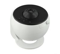 Veilleuse projecteur d'étoiles, planétarium rotatif à 360° pour chambre d'enfant, lampe de plafond pour projecteur LED galaxie (noir et blanc)