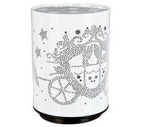 Veilleuse À Pile Push H.13cm Métal Blanc Calèche TU