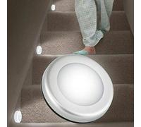 Veilleuse Riloer, 6 LED sous la lumière de l'armoire, applique murale à capteur de mouvement sans fil PIR pour jardin, cour, allée, porche, bibliothèque, vitrine, placard