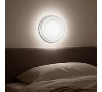 Veilleuse Riloer, 6 LED sous la lumière de l'armoire, applique murale à capteur de mouvement sans fil PIR pour jardin, cour, allée, porche, bibliothèque, vitrine, placard