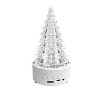 Veilleuse Sapin de Noël Lampe de Table Enceinte sans fil rechargeable, | Petit sapin de Noël lumineux pour bureau, salle d'étude, salon, chambre, entrée, bibliothèque, manteau