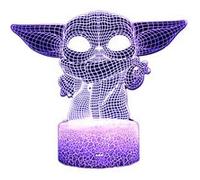 Veilleuse Star Wars Lampe 3D Illusion Enfants Wafenso, 7 Couleurs avec Telecommande (12*12*5CM)-Multicolore