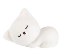 Little L. Veilleuse tactile en silicone Chat Stella avec télécommande Blanc