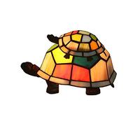 Veilleuse Style Tortue, Lampe de Table pour Enfants en vitrail, Lampes de Chevet de décoration de Salon, Chambre à Coucher, E14, MAX40W (Couleur : B)