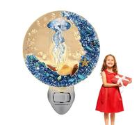 Veilleuse sur le thème de l’océan | Étoile de mer, coquillage, thème océan, veilleuse vintage | Lumière de mer d'océan nautique, veilleuses mignonnes Vintage à brancher sur, veilleuses Vintage sous-m