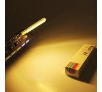 Veilleuse USB 8 LED pour mini lampe portable, lumière blanche chaude pour PC, ordinateur portable, banque d'alimentation, voyage, camping, lecture, décoration de chevet (blanc chaud)