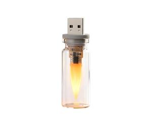 Veilleuse USB Pour Voiture Décoration D'Ambiance Effet Flamme À Brancher