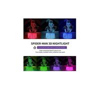 Veilleuse Veilleuse 3D super héros Jouet Spiderman pour garçon Veilleuse pour fête de Noël ou d'anniversaire pour enfants filles et