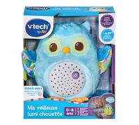VTech - Ma Veilleuse Lumi Chouette, Peluche Bébé Apaisante, Veilleuse Musicale et Lumineuse, Musique Douce, Berceuses, Bruits Blancs et Sons de la Nature, Cadeau de Naissance - Contenu en Français