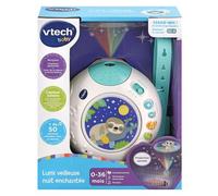 VTech Veilleuse bébé Lumi Nuit Enchantée – Projection plafond, musique douce, bruits blancs – Bleue